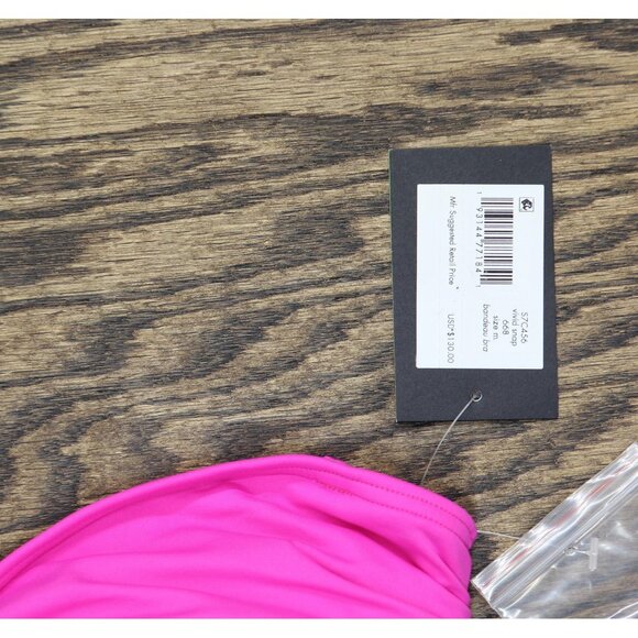 NWT Kate Spade New York Womens Bandeau Bralette Swim Bikini Top Radiant Pink M - Picture 6 of 9